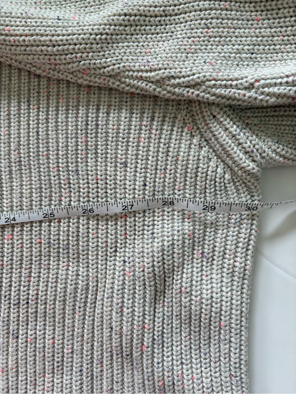 French Connection Oversized Speckled Cotton Sweater Size Large - Picture 8 of 9
